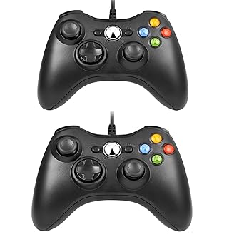 Lyyes Wired Controller for Xbox 360, Wired Controller Compatible with Xbox 360/Slim and PC Windows, 2 Pack