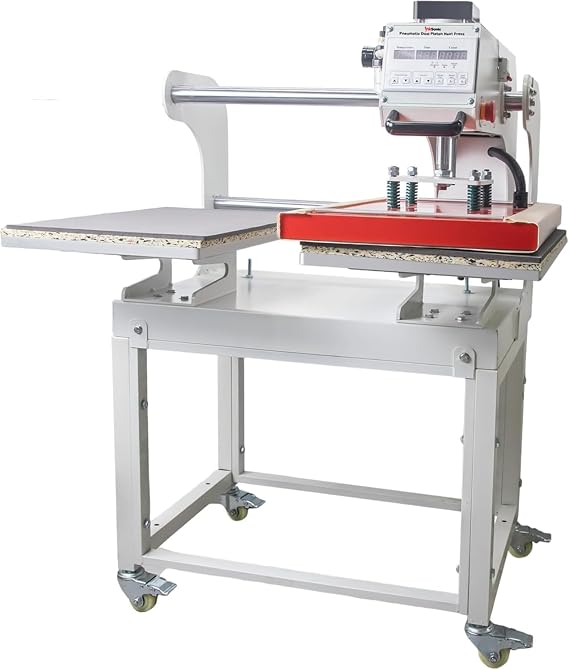 InkSonic 16x24 Inch Large Auto Pneumatic Dual Heat Press Machine, Commercial Sliding Side Heat Press, for DTF & Sublimation Transfer T-Shirt & Movable Stand