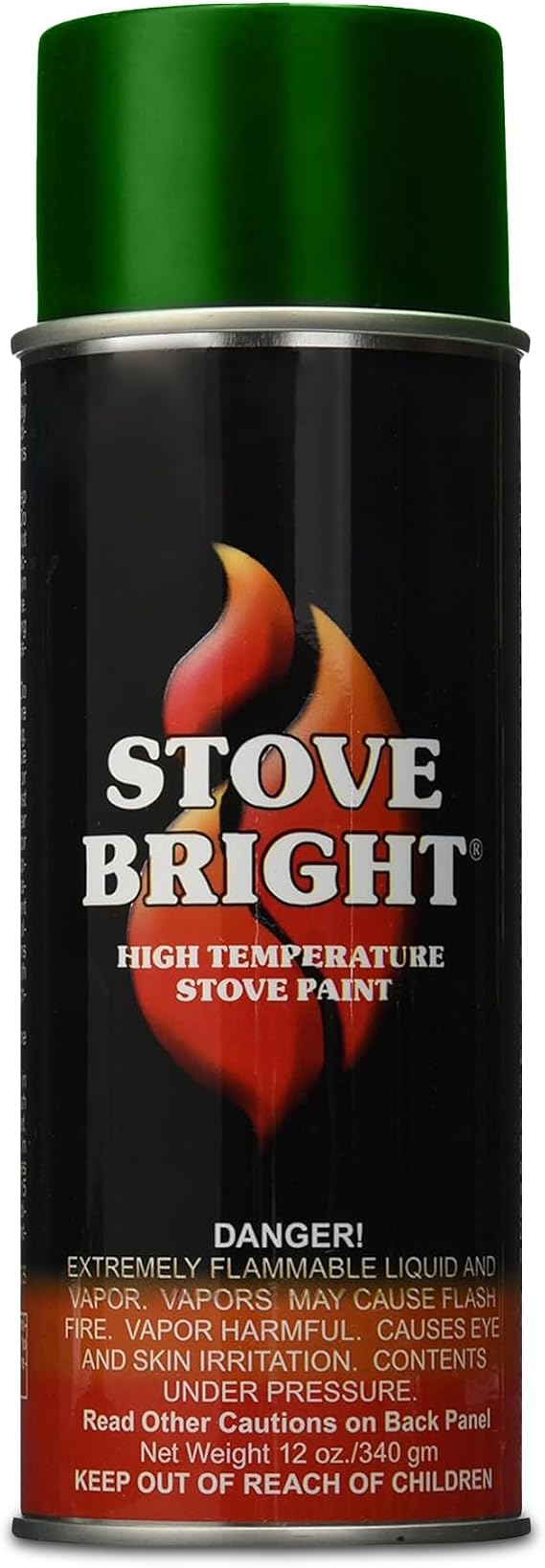 Stove Bright High Temp Spray Paint for Metal, Forest Green Satin, 12 Oz | 1200F Heat, Rust and Scratch Resistant for Wood Stoves, Fireplaces, BBQs and Mufflers, Interior/exterior Use.