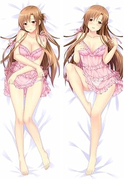 SAO Girl Body Pillowcase Anime Pillow Cover Case 20x59 Anime Dakimakura Double-Sided Peach Skin 150x50cmD