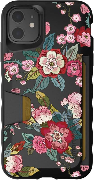 Smartish - Vintage Floral - iPhone 11 Wallet Case - Wallet Slayer Vol. 1 [Slim + Protective] Credit Card Holder - Drop Tested Hidden Card Slot Cover Compatible with Apple iPhone 11