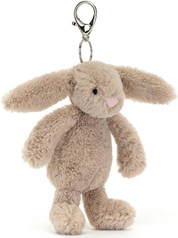 Jellycat Bashful ベージュ バニー バッグ チャーム 3x4x17cm