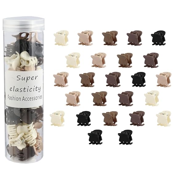50Pcs Small Matte Hair Claw Clips, Mini Clips for Girls Women