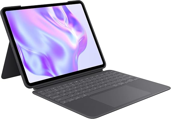 Logitech Combo Touch iPad Pro 13-inch (M4) Keyboard Case - Detachable Backlit Keyboard, Kickstand, Multi-use Mode, Smart Connector, Graphite.