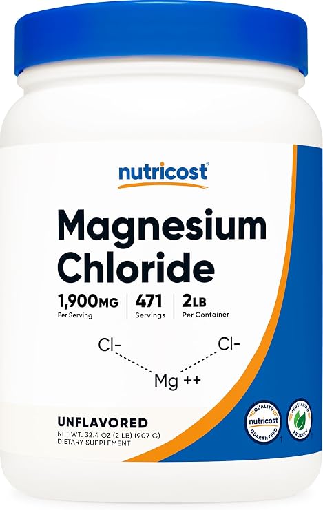 Nutricost Magnesium Chloride (2LBS), Gluten-Free, Vegetarian, GMO-Free