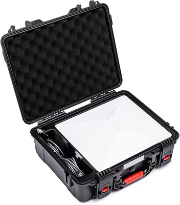 IP67 Waterproof Storage Case for Starlink Mini, Built with Waterproof Seal and Safe Latch System, Protective Hard Case with Foam Padding Keep Dish Safe, Portable for Travel and Outdoor Use
