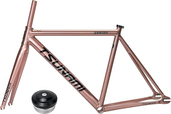 700C Fixed Gear Bike Frameset 49/52/55/58CM C Brake Aluminum Alloy Racing Track Bike Frame Quick Release 100/120mm Bike Frame with Fork