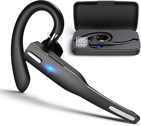 Boytond Bluetooth Headset,Wireless Bluetooth Earpiece V5.1 Hands-Free Earphones