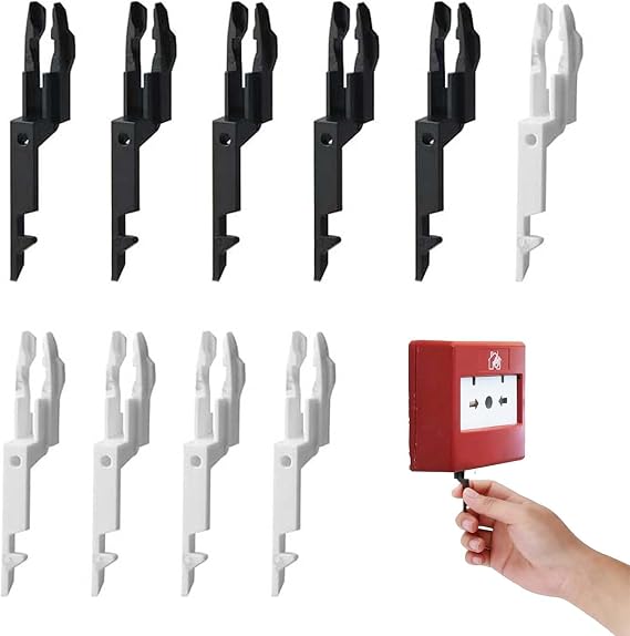 10 Pack Fire Alarm Test Key, Universal Call Point Key Compatible for KAC, Gent, Apollo & More, with Emergency Door Release Function (Black & White)