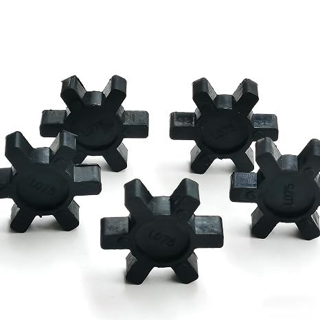 (5 Pack) L075 Flexible Rubber Spider Couplings Solid Spider Center Inserts