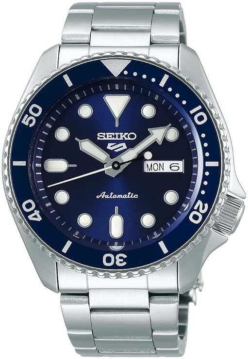 Seiko 5 Sports Men's Watch with Stainless Steel Metal Band