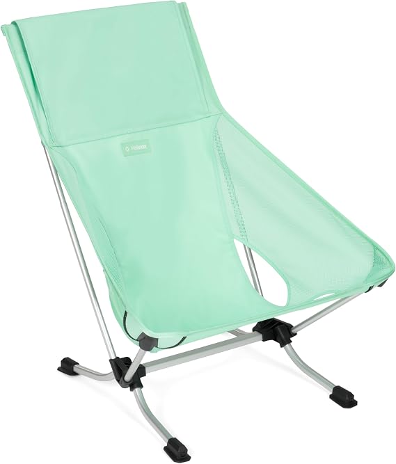 Helinox Beach Chair (re), Packable Outdoor Furniture, Summer Vacation Seat, Lightweight, Foldable Comfort, Flat Feet Prevent Sinking in Sand, Sustainable Materials, 3.75 lbs(1.7 kg), Biscay Green