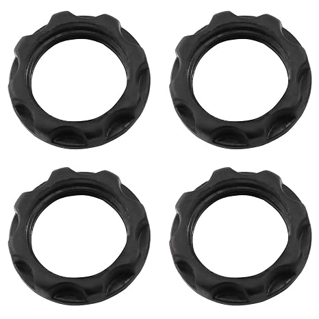 E-outstanding E12 Light Socket Ring 4PCS 3/4 Inch I.D Black Phenolic Rings for Threaded Candelabra Base E12 Sockets Small Night Light OD 28MM ID 19MM