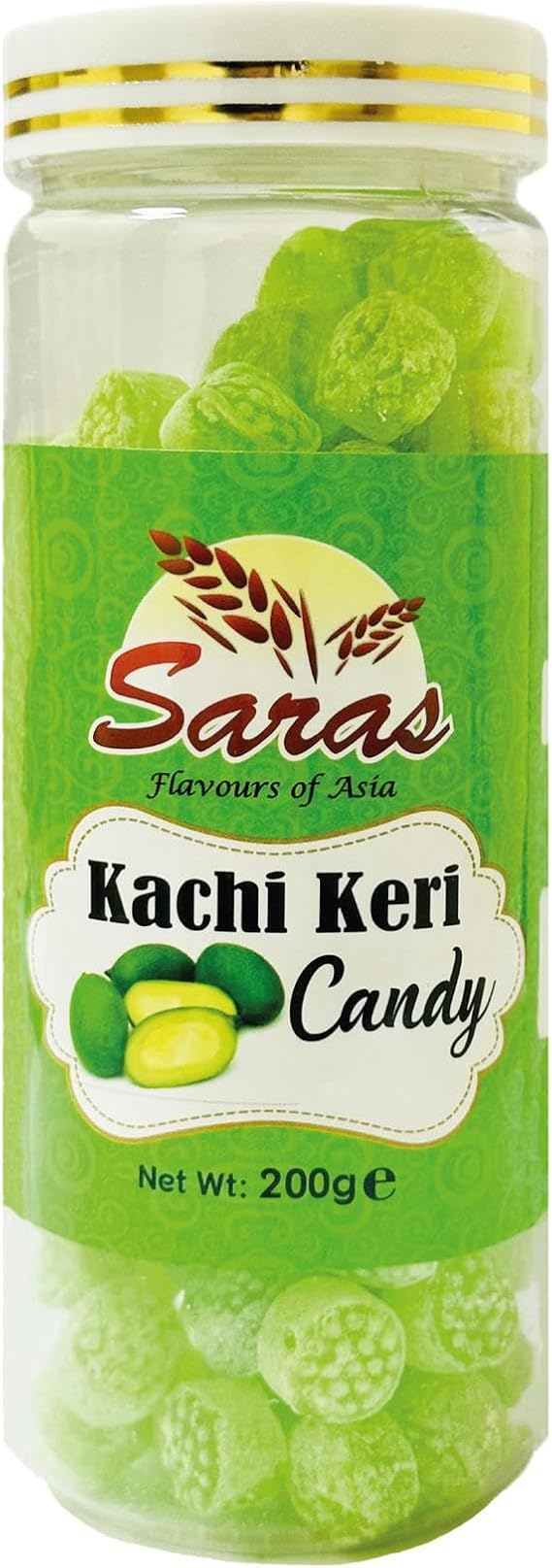 Saras Candy Kacchi Keri 200g | Raw Mango Flavoured Indian Candy | Tangy & Sweet Digestive Treat | Perfect Anytime Snack