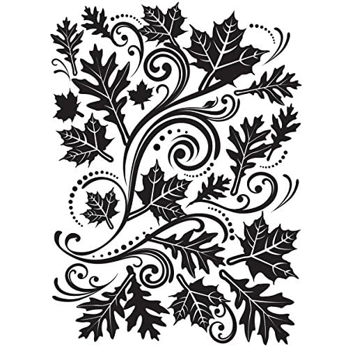 Darice Embossing Folder 4.25X5.75, Fall Leaf Background