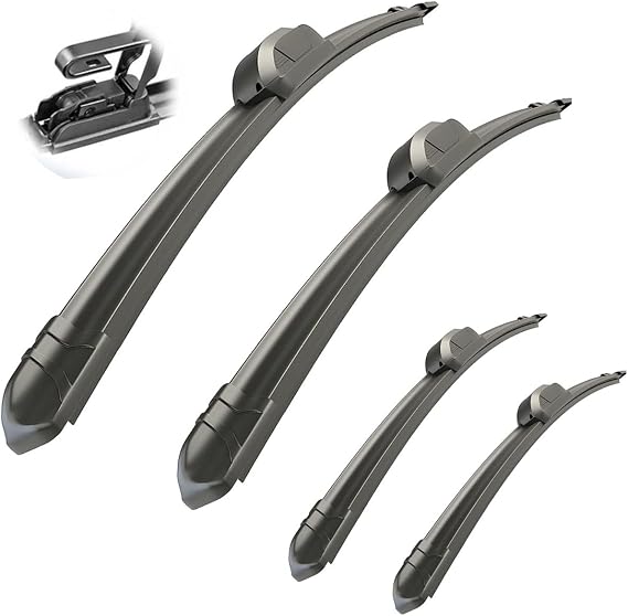 Car Wiper Compatible with Suzuki SX4 Maruti SX Cross 2006-2019 Front Wiper Blades Soft Rubber Windscreen Wipers Auto Windshield 650 350mm (Color : 4 PCS)