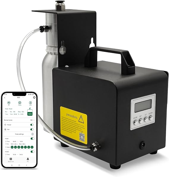 Commercial Hotel Aroma Diffuser Machine 500ml Capacity HVAC/AC System Aroma Oil Diffuser Central Installation Perfume Diffuser Machine Bluetooth Control for 5000-10000sq.ft Coverage Air Scenting