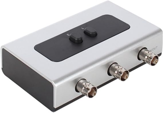 BNC Manual Switch Box Composite Audio,Video CCTV Camera Selector RG59 Coaxial