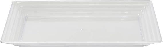 Rectangular Plastic Tray - Clear 16 inch x 11 inch