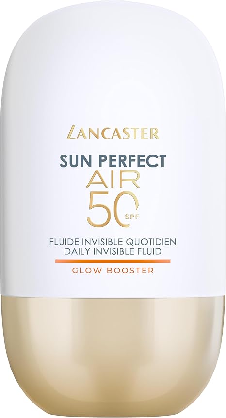 Lancaster Sun Perfect Air Daily Invisible Fluid SPF50 Glow Perfection, Ultra Light Wear SPF Designed for Dry, Dull and Over exposed Skin, Breathable and Weightless Formula, 40ml