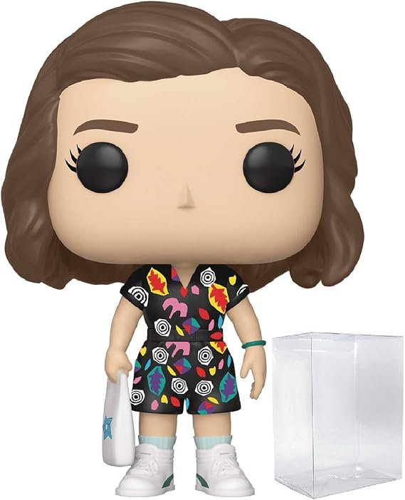 Stranger Things - Eleven in Mall Outfit Funko Pop! Vinyl Figure (Bundled with Compatible Pop Box Protector Case), Multicolored, 3.75 inches