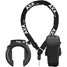 AXA Set Block XXL Retractable + ULC 130 + Transport Bag - Frame Lock Set with Insert Chain and Bag - High Security