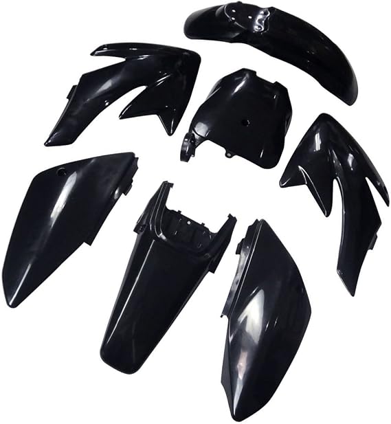 Plastic Fenders For CRF70 CRF 70 | Dirt Bike Replacement Plastic Kit Body Parts (Black)