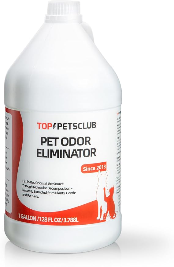 Pet Odor Eliminator for Strong Odor, Pet Stain Remover for carpet, Ready to Use Plant Based Formula Dog & Cat Urine Odor Eliminator Spray - Colorless and Odorless,Used in House, Doghouse(128oz)