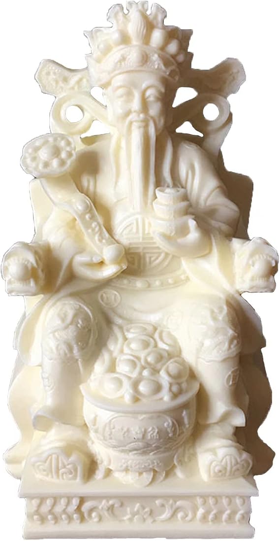 Feng Shui God of Wealth Statue, Caishen Statue for Home Office Store Shop Decor, Chinese New Year Gift