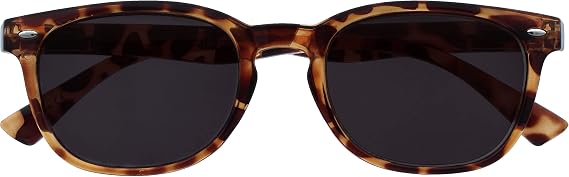 OPULIZE ORA Reading Sunglasses - Designer Style Round Frame - Tinted UV400 Protection Lens - Spring Hinges - Brown Tortoiseshell +2.00