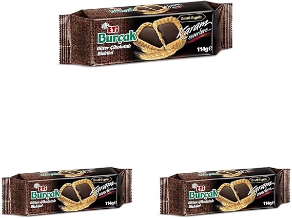 Eti Burçak Dark Chocolate Oatmeal Biscuit 114 g 3 pack
