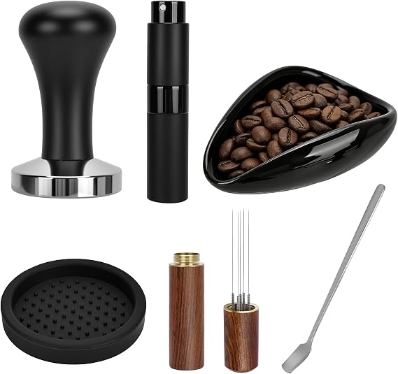 51mm Coffee Tamper Set, 6-Piece Barista Kit with Tamper for Home/Office