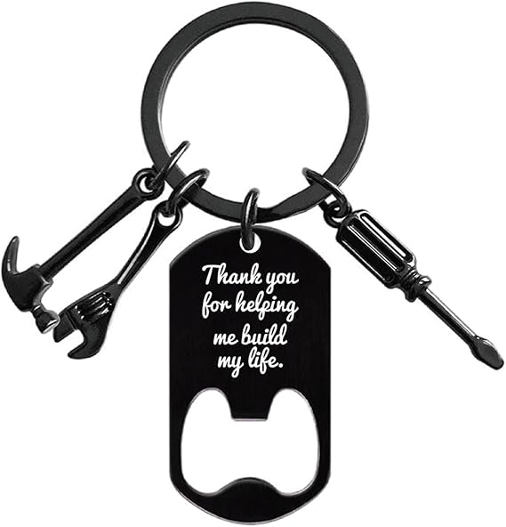 Personalized Dad Gifts from Daughter Wife Son,Funny Father Day Gifts,Cool Dad Birthday Gifts,One Piece Keychain