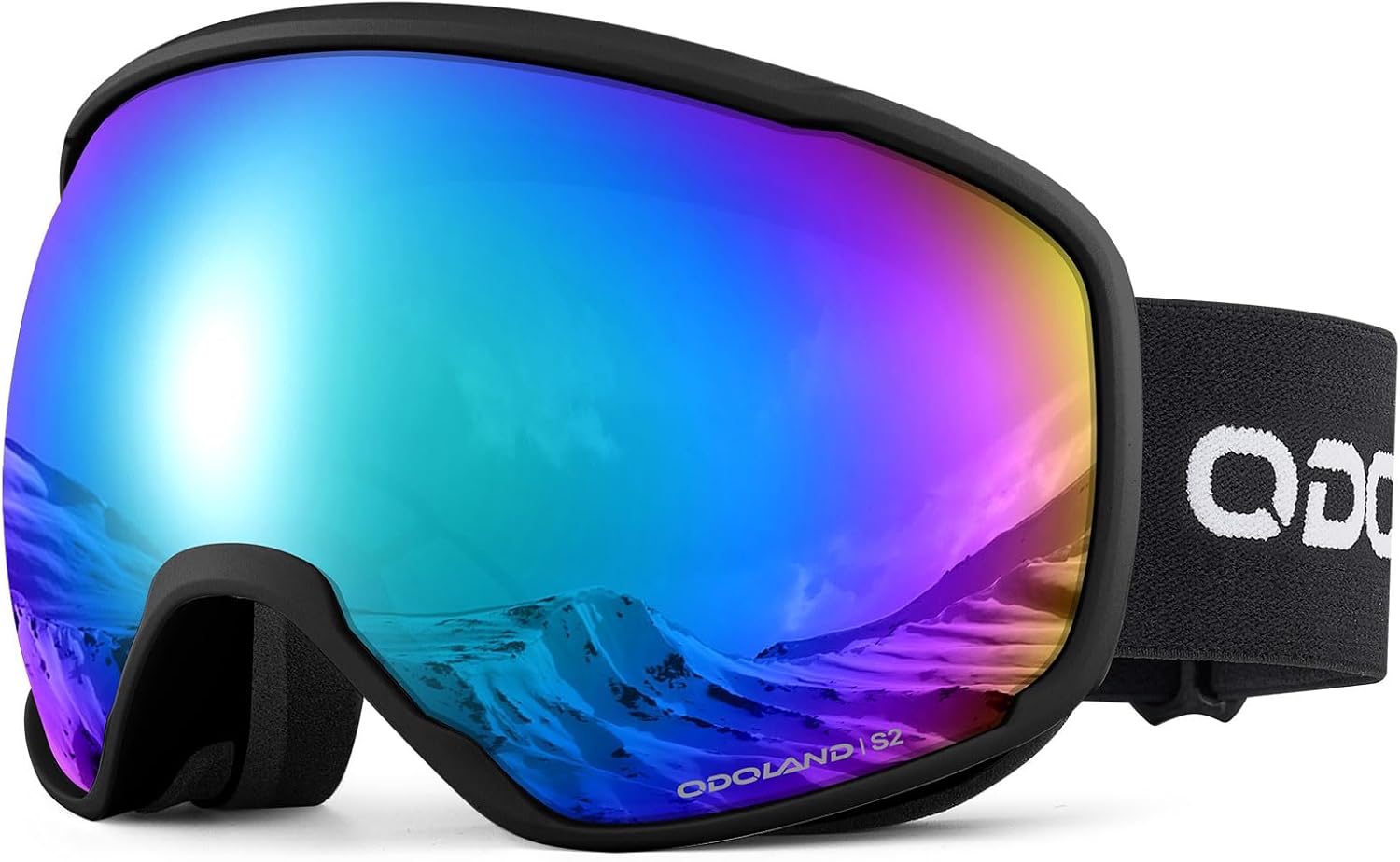 Odoland Snow Ski Goggles S2 Double Lens Anti-Fog OTG Windproof UV400 Eyewear for Men, Women and Youth-Skiing Snowboarding