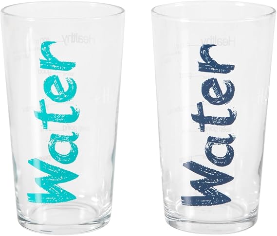 Water Bardak 570 Ml 2'lİ Set -mavİ&turkuaz