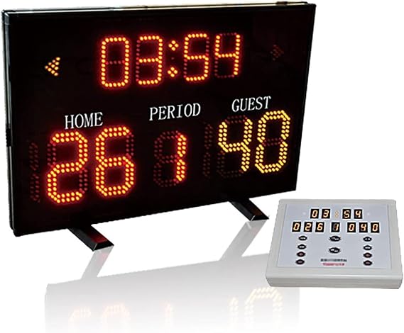Electronic Scoreboard With Controller Basketball Scoreboard LED Display For Games Volleyball Basketball Football