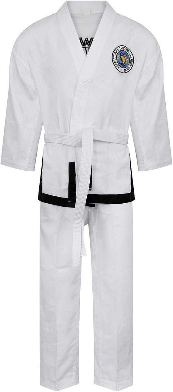 Martial Arts Elite Ultra Light ITF Taekwondo Black Belt Fighter Suit