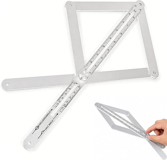 Corner Angle Finder - Miter Saw Protractor Bevel Gauge Tool with Scales, Goniometer Ruler for Woodworking, Carpenter, Construction, DIY Measurement, Aluminium Alloy Premium Digital Angle Finder