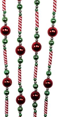 Kurt Adler 8 Foot Candy Bead Garland with Red Balls