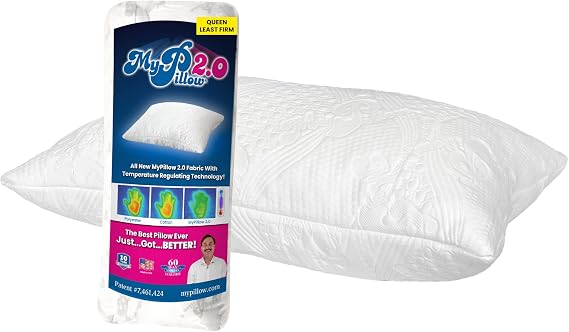MyPillow 2.0 Cooling Bed Pillow Queen, Least Firm