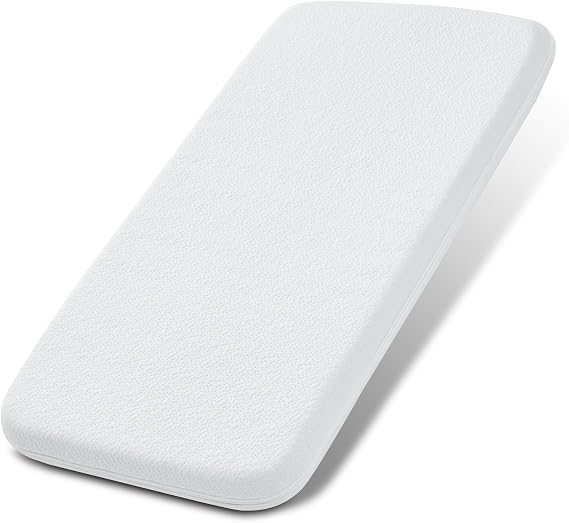 NeoBorn Baby Bassinet Mattress Pad, 35 x 20 x 2 Inch, Dual-Sided Foam