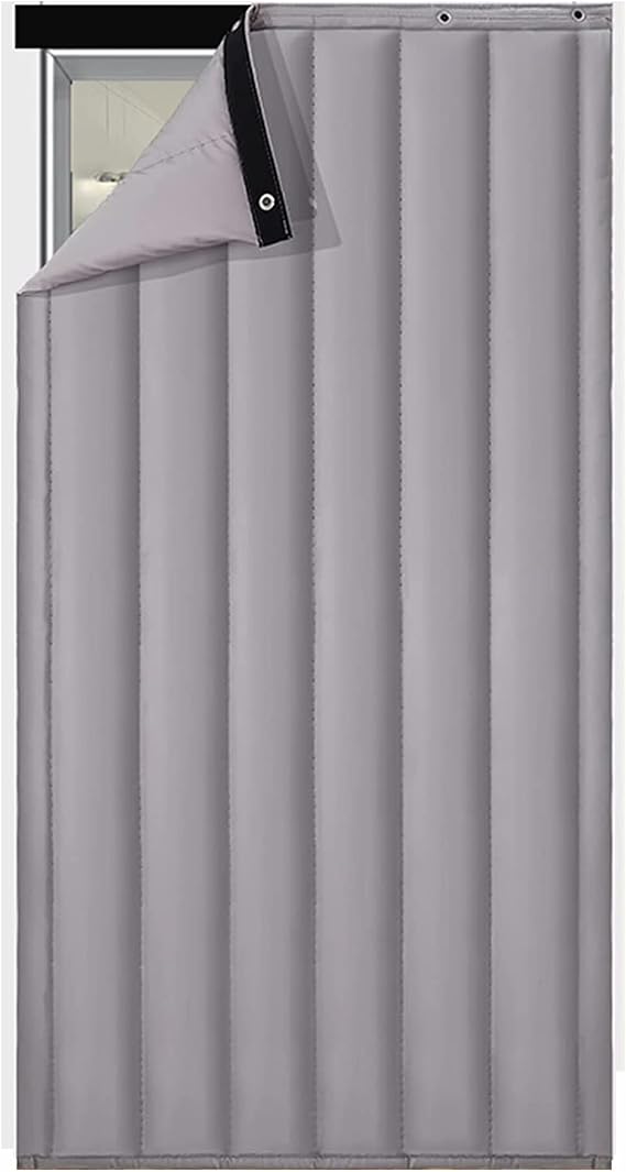Door Curtains Sound Proof Blanket,Thermal Insulated Blackout Window Drapes Panel,Winter Cotton Door Curtain,Windproof Waterproof Keep Warm Cold Protection Screen,for Living Room/Doorways