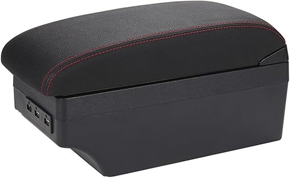 Car Arm Rest Compatible with Daihatsu for Terios 2 2010-2016 2017 2018 2019 2020 Center Console Interior Details Retrofit Parts 7USB(Black Black line)