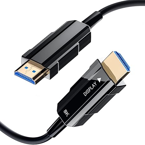 8K HDMI 2.1 Cable 20ft, Fiber Optic HDMI Cable, Ultra High Speed Thin HDMI Cord, 48Gbps, 8K@60Hz 4K@120Hz, Dynamic HDR, eARC, HDCP 2.2&2.3, 3D, for HDTV Monitor Game Laptop Xbox PS4/PS5