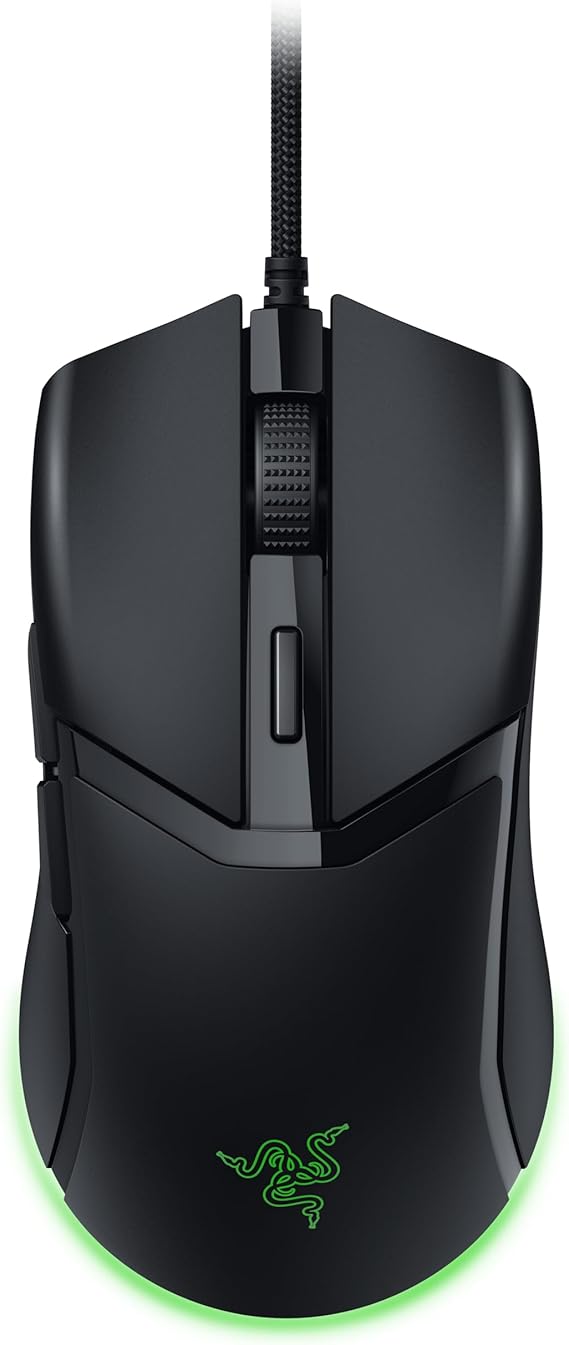 Razer Cobra - Light wired gaming mouse with Chroma RGB (feather-light 57g, 3-Generation optical mouse switches, underbody illuminated Chroma lighting, precise sensor settings) Black