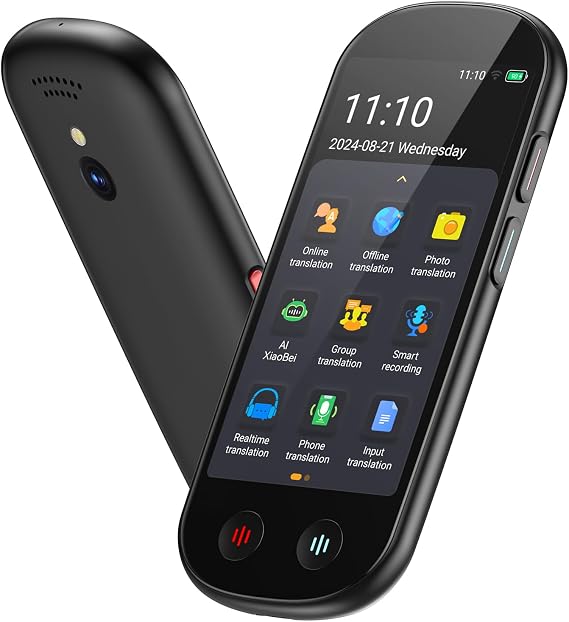 Language Translator Device No WiFi Needed, Upgraded ChatGPT Ai Translator, 150+ Languages Instant Two Way Translator Device, Offline/Recording/Photo/Voice Translation Real Time for Business Learning