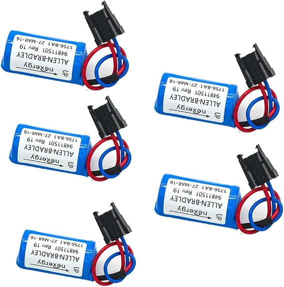 BALOLO (5-Pack) 1756-BA1 3V 1800mAh Battery PLC for Allen Bradley Replacemen Battery