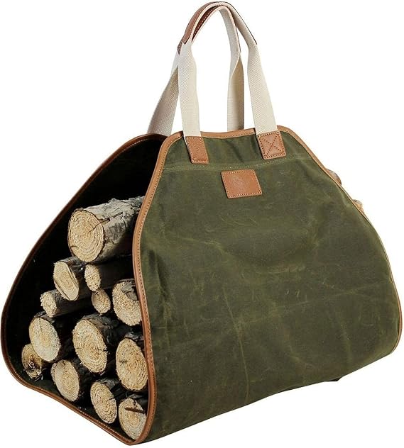 INNO STAGE Waxed Canvas Wood Carrier for Firewood, 44" L x 21" W Enlarge
