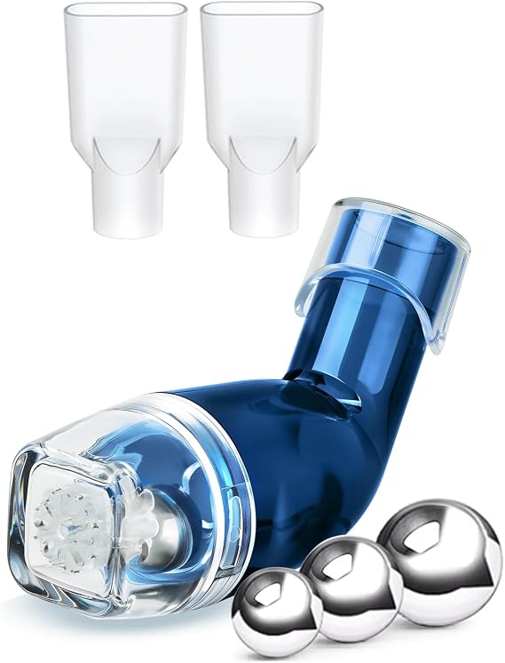 Flutter Valve Device for Lungs, Breathing Exercise Devicefor Lungs, Adjustable Resistance for Natural Mucus Removal, Portable Lung Exerciser Device | Breathing Trainer