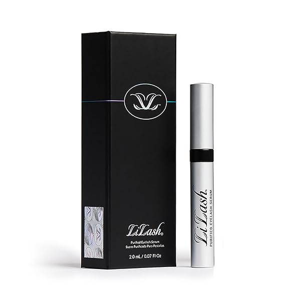LiLash Purified Eyelash Serum for Longer & Fuller-Looking Lashes - Eyelash Enhancer, Safe for Use with Contacts, Lash Extensions, Sensitive Eyes - Vegan & Cruelty-free (2mL, 90-Day Supply)